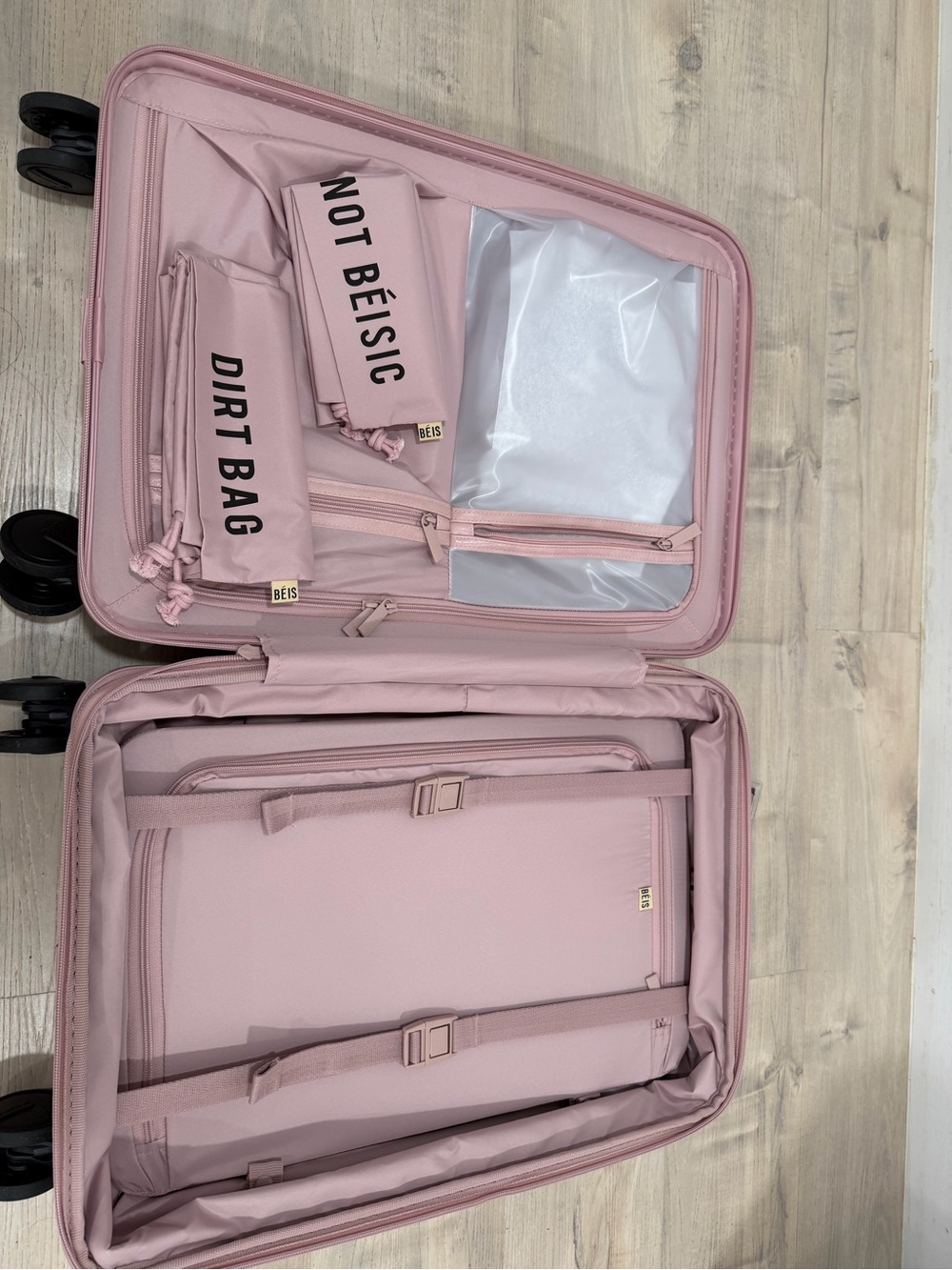 BEIS THE CARRY-ON ROLLER IN ATLAS PINK - Picture 5 of 5